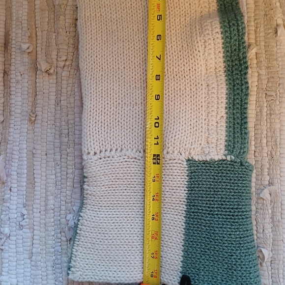 Womens Winter Hat with scarf included balaclava Beige& Green New - Picture 11 of 12